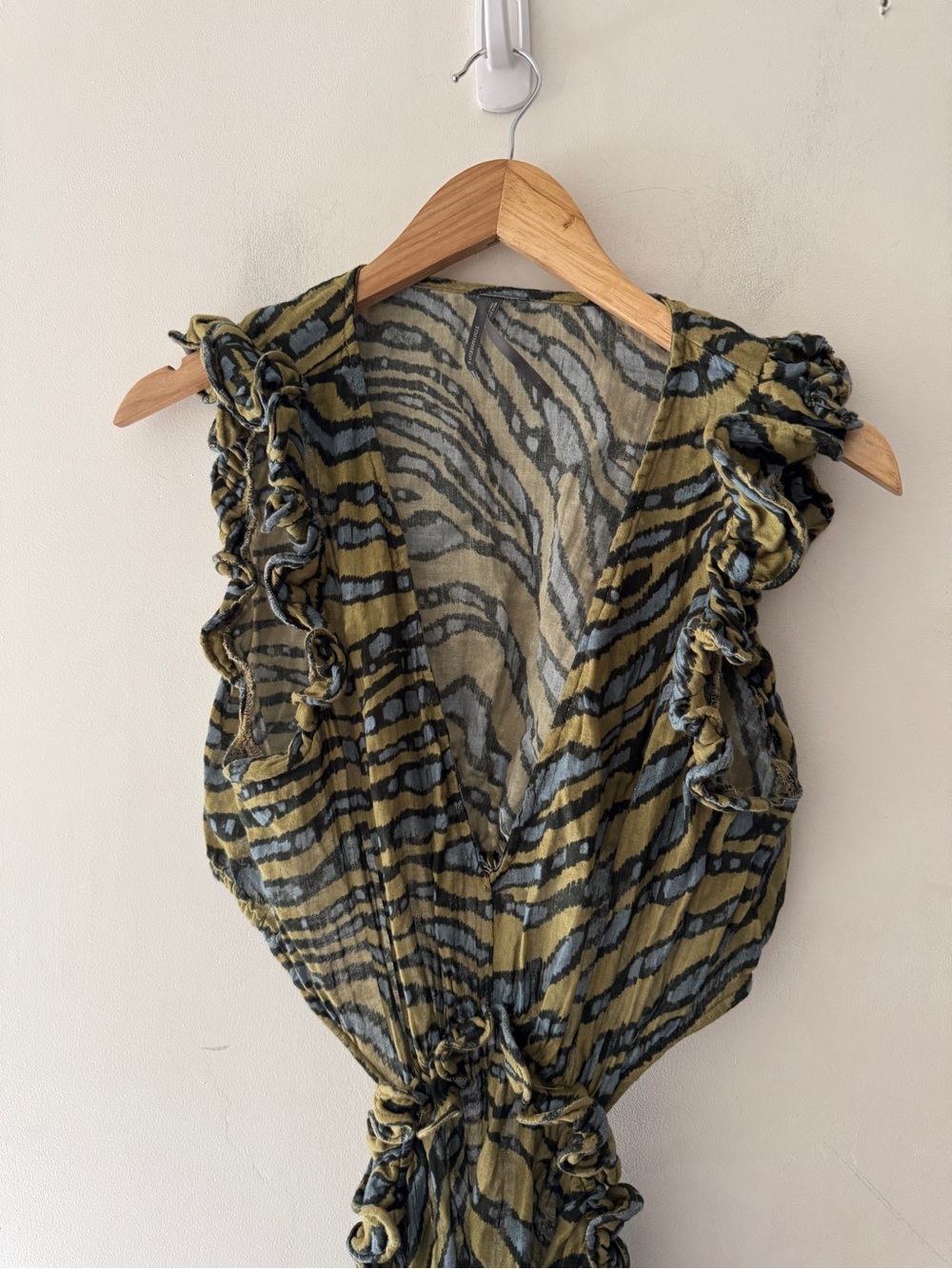 Anthropologie Tiger-Stripe Cutout Dress - Picture 4 of 7